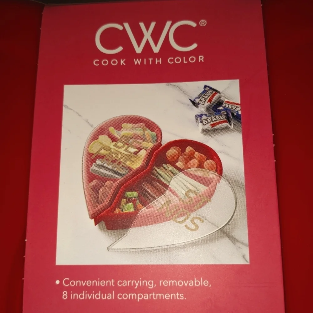 Heart Shape Food Safe BEST FRIENDS Snackle Box Red NEW Travel Snacks Crafts